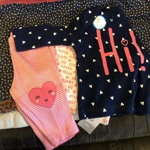 Two 3 piece NWT Carters Baby girl
